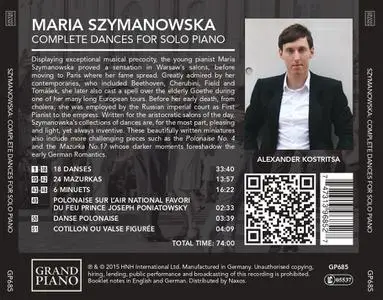 Alexander Kostritsa - Maria Szymanowska: Complete Dances for Solo Piano (2015)