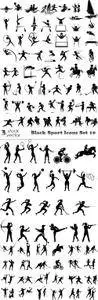 Vectors - Black Sport Icons Set 10