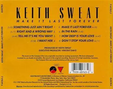 Keith Sweat - Make It Last Forever (1987) {Elektra}