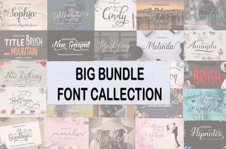 Big Bundle Font Collection