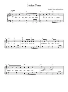 Golden Years - David Bowie (Piano-Vocal-Guitar (Piano Accompaniment))