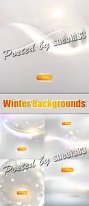 White Winter Backgrounds Vector