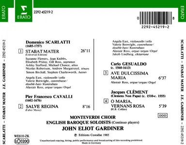 John Eliot Gardiner, English Baroque Soloists, Monteverdi Choir - Domenico Scarlatti: Stabat Mater (1985)