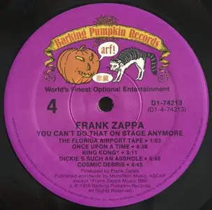 Frank Zappa - You Can't Do That On Stage Anymore Sampler (1988) {Barking Pumpkin D1 74213} (24-96 vinyl rip)