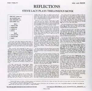 Steve Lacy - Reflections - Plays Thelonious Monk (1958) {Prestige--New Jazz Japan VICJ-2186 rel 1996}