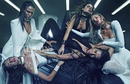 Various models by Mario Sorrenti for Balmain Spring/Summer 2015