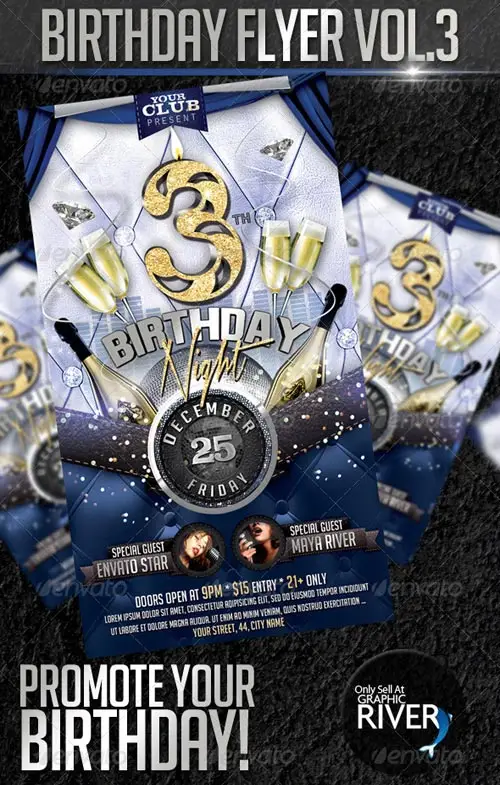 GraphicRiver Birthday Flyer Template Vol3
