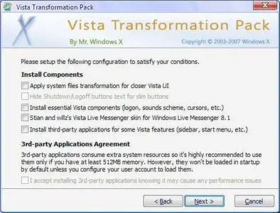 Vista Transformation Pack 7.1 for Xp