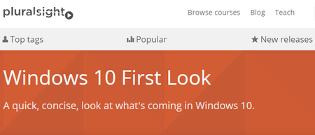Pluralsight - Windows 10 First Look (2014)