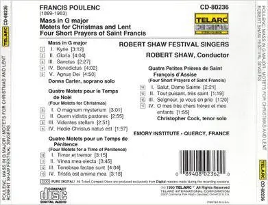 Robert Shaw Festival Singers - Francis Poulenc: Mass In G Major; Motets For Christmas And Lent (1990)