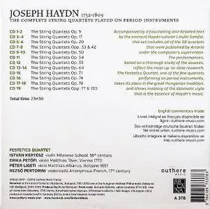 Festetics Quartet - Franz Joseph Haydn: The Complete String Quartets [19CDs] (2014)