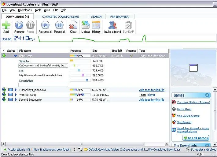 Download Accelerator Plus 8.6 Portable