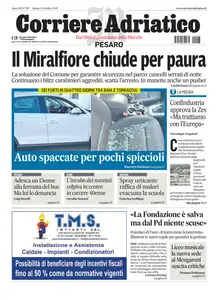 Corriere Adriatico Pesaro - 18 Ottobre 2025