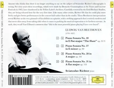 Sviatoslav Richter - The Lost Tapes: Beethoven - Sonatas Nos. 18, 27, 28 & 31 (2025)