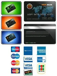 Bank Cards in vector