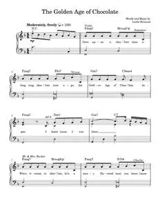 The Golden Age Of Chocolate - Leslie Bricusse, Willy Wonka (Easy Piano)