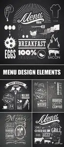 Vintage Menu Design Elements Vector