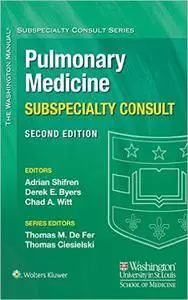 The Washington Manual Pulmonary Medicine Subspecialty Consult, 2nd Edition