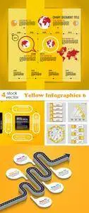 Vectors - Yellow Infographics 6