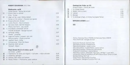 Schumann - Waldszenen, G Minor Sonata, Gesange der Fruhe - Mitsuko Uchida (2013) {Decca 478 5393}