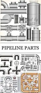 Industrial Pipeline Parts Vector