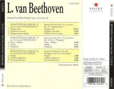 Sylvia Capova - Ludwig van Beethoven: Piano Sonatas No. 17 'Tempest'; No. 24 "Appassionato'; No. 26 'Les adieux' (1994) [Re-Up]