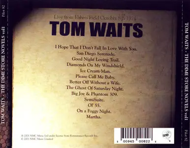 Tom Waits – The Dime-Store Novels Vol. 1 – Live At Ebbets Field (1974)