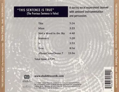 Sheila Chandra - This Sentence Is True (The Previous Sentence Is False) (2001)