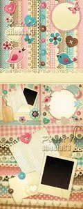 Vintage Scrapbook Templates Vector