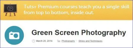 Tutsplus - Green Screen Photography