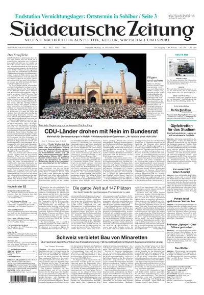 Sueddeutsche Zeitung vom 30.11.2009