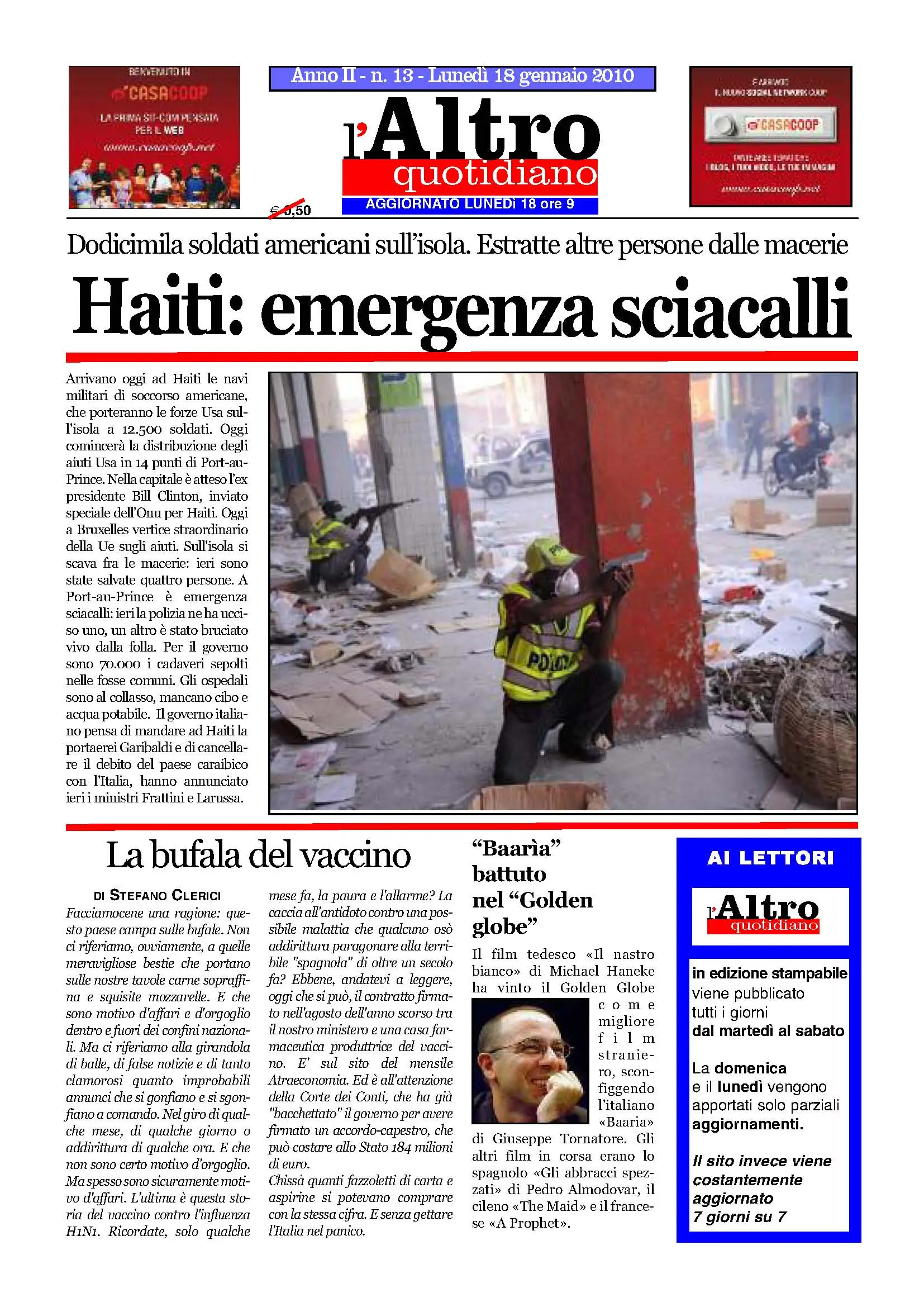 Altro Quotidiano 18.01.2010