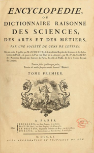 Denis Diderot, Jean Baptiste Le Rond d'Alembert - Encyclopédie, ou Dictionnaire raisonné des sciences