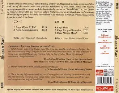 Sharan Rani - The Legendary Queen of Sarod (2008) {2CD Set Living Media India A 08003 A/B}