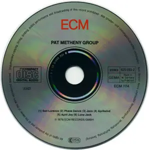 Pat Metheny - Pat Metheny Group (1978) {ECM 1114}