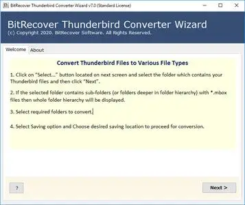 BitRecover Thunderbird Converter Wizard 7.2