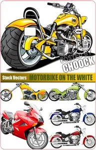 Motorbike on the white - Stock Vector