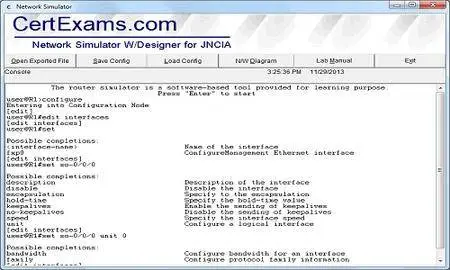 CertExams Juniper Simulator With Designer For JNCIA v3.1.0