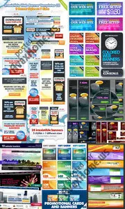 Web Headers, Promotional Cards and Banners Pack