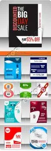 Business flyer brochure or magazine cover vector set 17