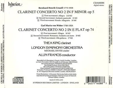 Thea King, Alun Francis, London Symphony Orchestra - Crusell & Weber: Clarinet Concertos (1985)