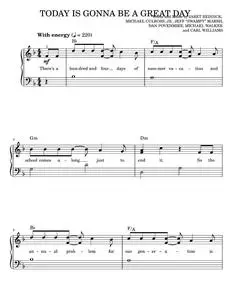 Today Is Gonna Be A Great Day - Bowling For Soup, Danny Jacob, Phineas And Ferb (Easy Piano)
