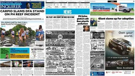 Philippine Daily Inquirer – April 23, 2018