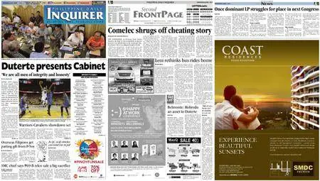 Philippine Daily Inquirer – June 01, 2016