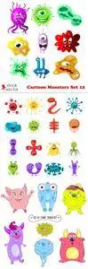 Vectors - Cartoon Monsters Set 12