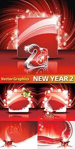 New year vector backgrounds. Part 2