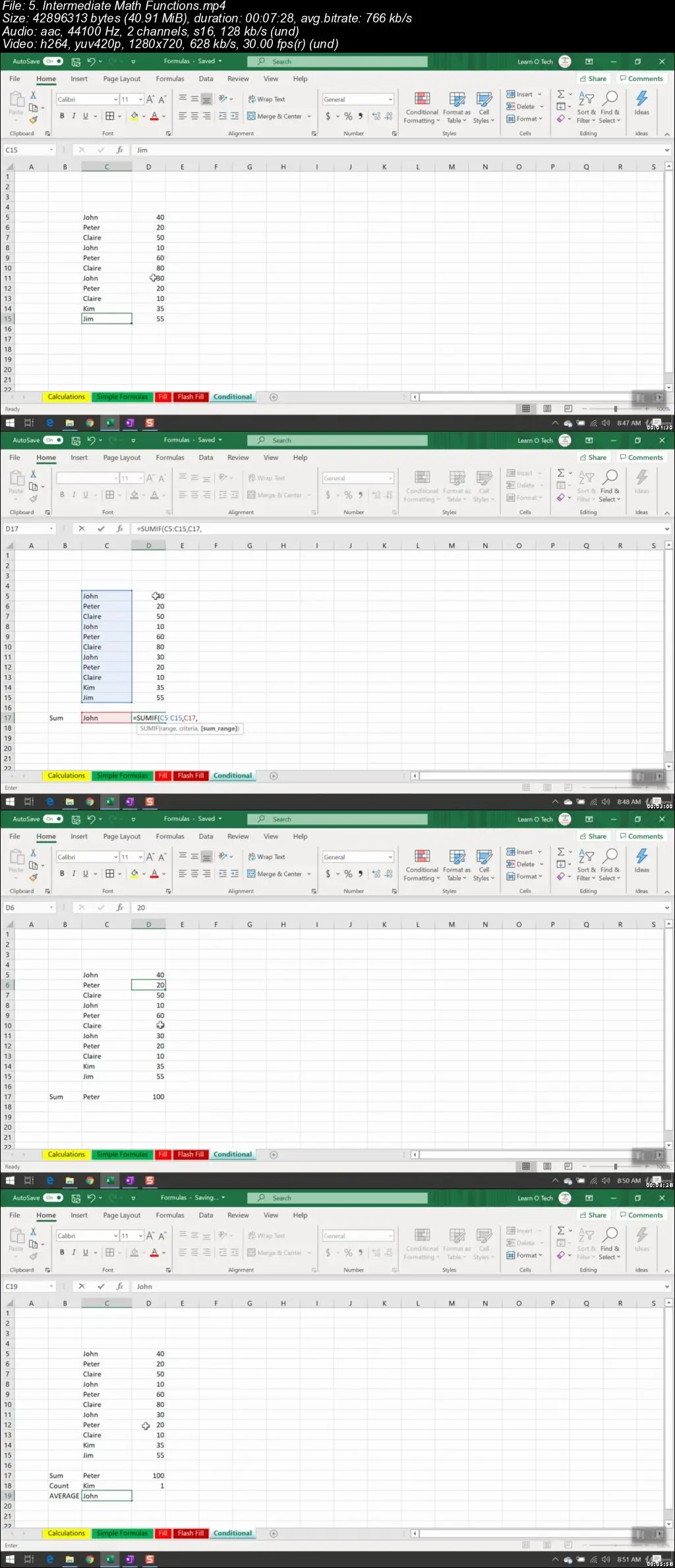 Ms excel basic tutorial