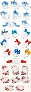 Festive Paper Labels Vector