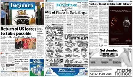 Philippine Daily Inquirer – April 28, 2011