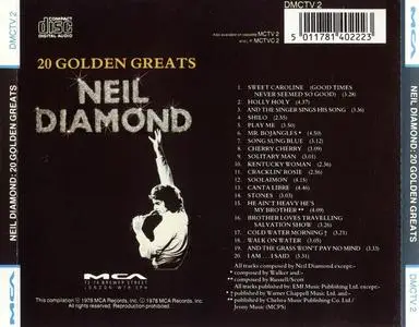 Neil Diamond - 20 Golden Greats (1978) {1991 MCA}